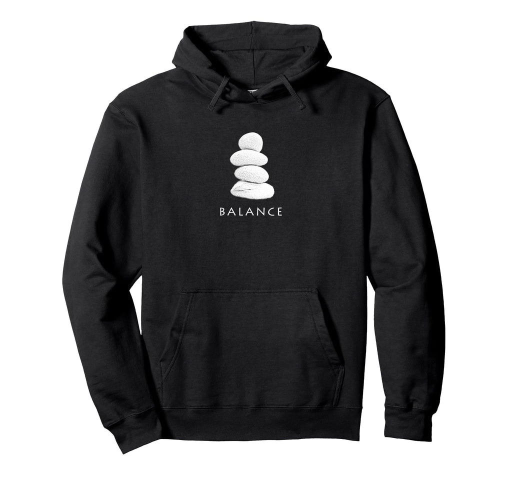 Zen Balance Meditation Stones Spiritual Hoodie - Minimalist Print Unisex - T-Shirt, Sweatshirt, Hoodie