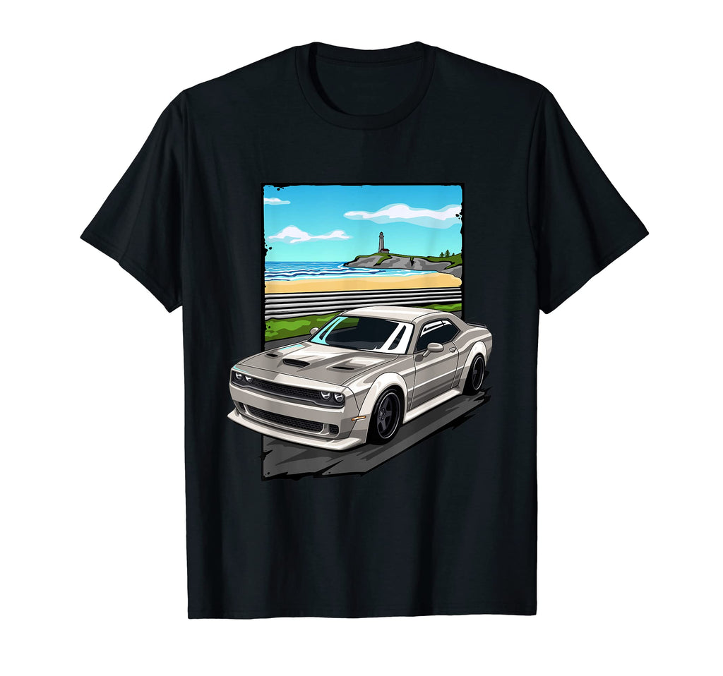 Car Guy Challenger Hellcat 707 T-Shirt - Minimalist Print for Adults - T-Shirt, Sweatshirt, Hoodie