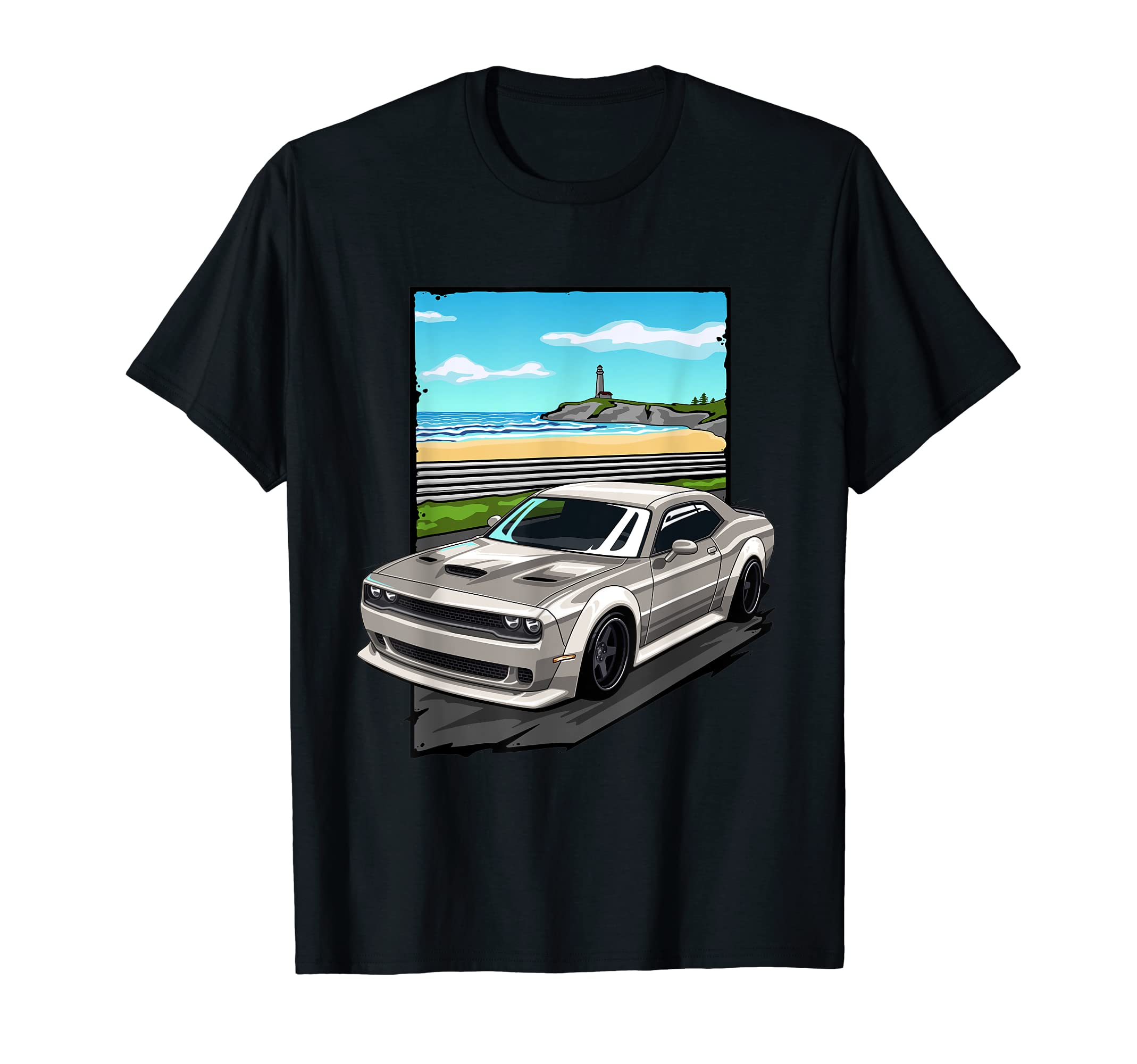 Car Guy Challenger Hellcat 707 T-Shirt - Minimalist Print for Adults - T-Shirt, Sweatshirt, Hoodie