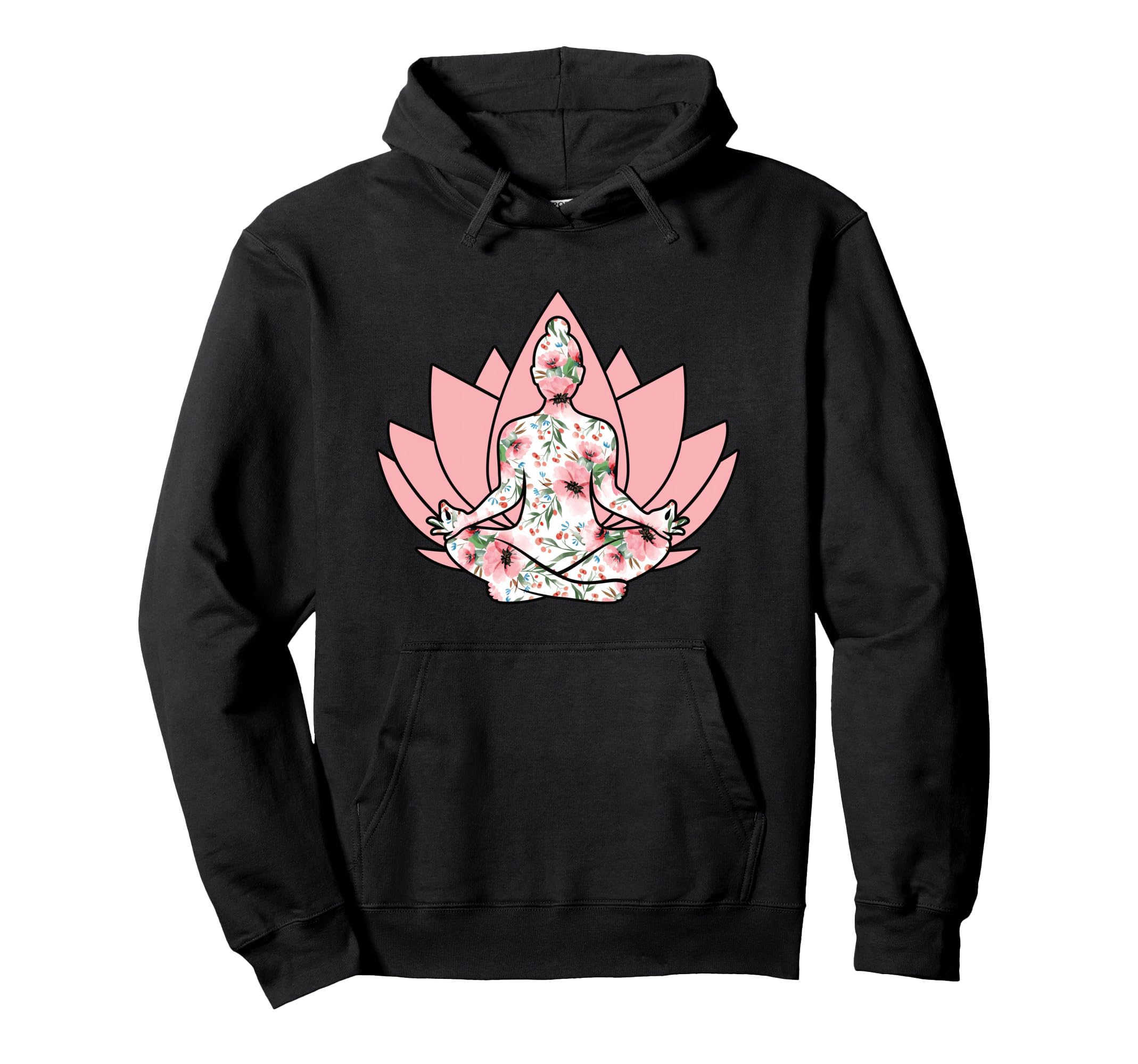 Yoga Lover Yogi Lotus Meditation Hoodie - Graphic Print Unisex - T-Shirt, Sweatshirt, Hoodie