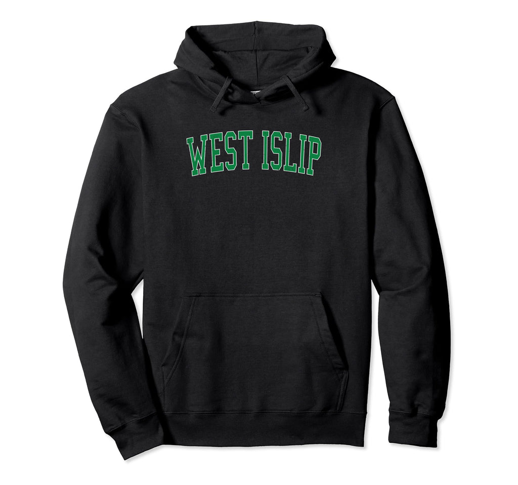 West Islip Ny Distressed Green Varsity Hoodie - Trendy Graphic Unisex - T-Shirt, Sweatshirt, Hoodie