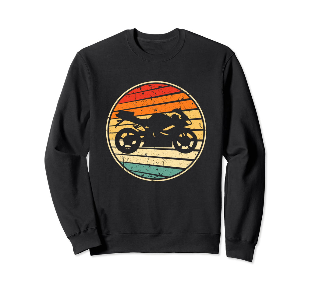 Motorcycle Sunset 70S 80S Racing Sweatshirt - Graphic Print for Adults - T-Shirt, Sweatshirt, Hoodie