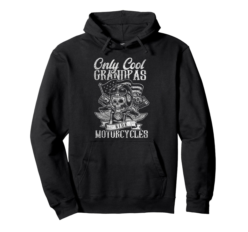 Motorcycle Biker Grandpa Only Grandpas Hoodie - Minimalist Print Unisex - T-Shirt, Sweatshirt, Hoodie
