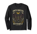 Anti Social Butterfly Moon Stars Funny T-Shirt - Graphic Print for Adults - T-Shirt, Sweatshirt, Hoodie