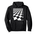 Black And White Checkerboard Pattern Hoodie - Novelty Apparel for Adults - T-Shirt, Sweatshirt, Hoodie