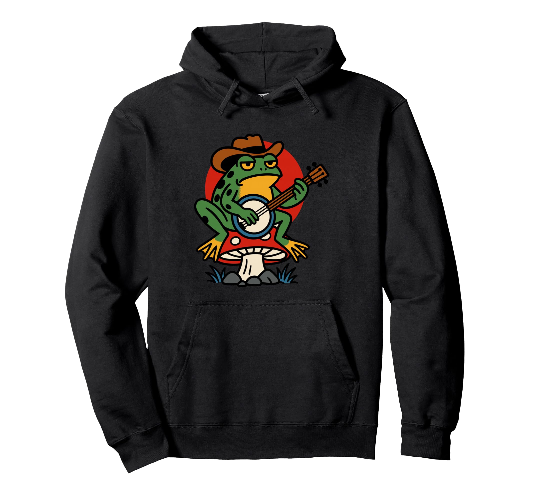 Frog Banjo Tattoo Flash American Tattoos Hoodie - Novelty Apparel Unisex - T-Shirt, Sweatshirt, Hoodie
