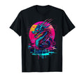 Cyberpunk Dragon Futuristic Outrun T-Shirt - Fun Novelty Design for Adults - T-Shirt, Sweatshirt, Hoodie