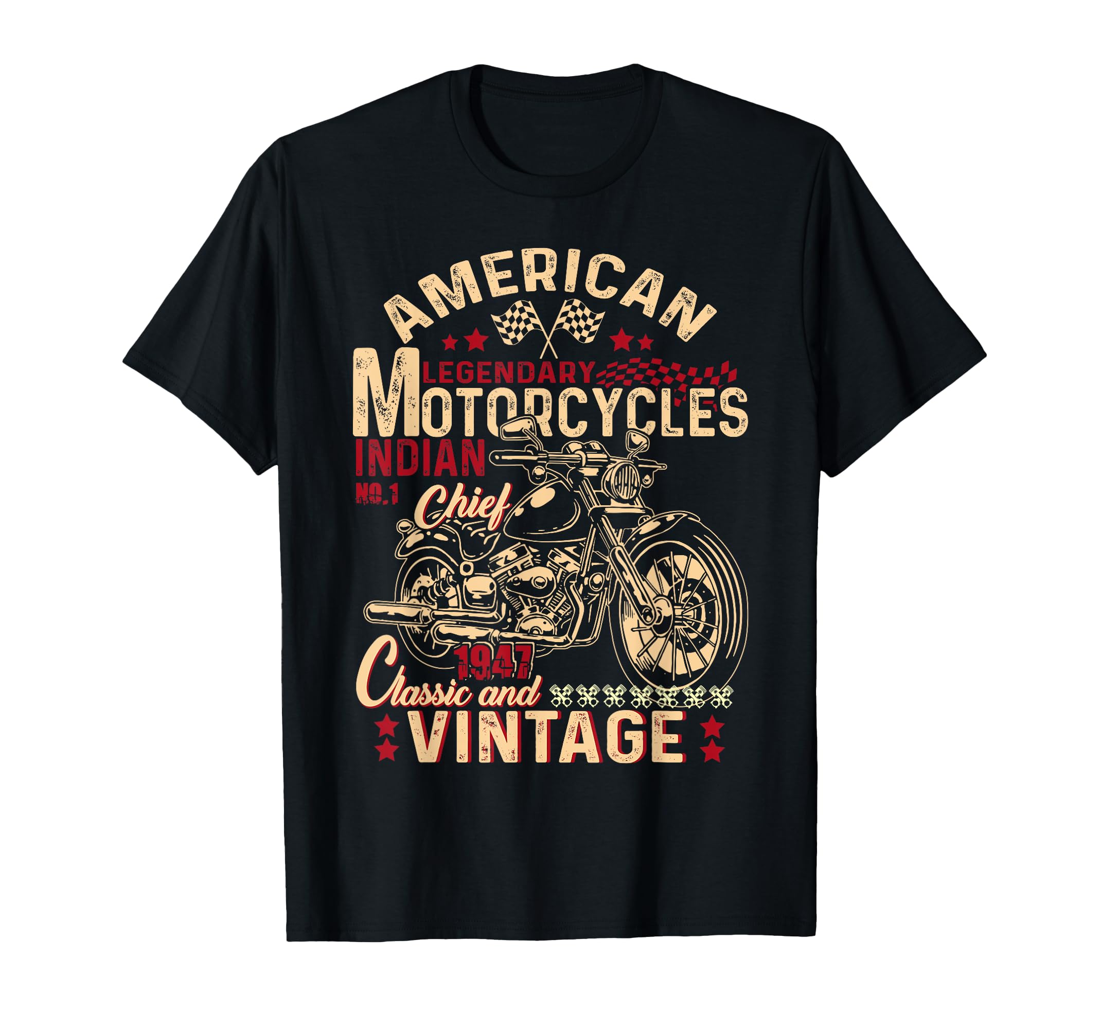 American Motorcycle Indian Old T-Shirt - Fun Novelty Design Men Women - T-Shirt, Sweatshirt, Hoodie