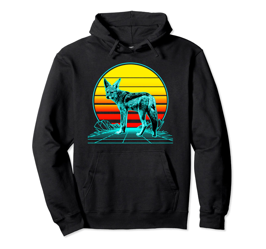 Sunset Jackal Hoodie - Fun Novelty Design for Adults - T-Shirt, Sweatshirt, Hoodie