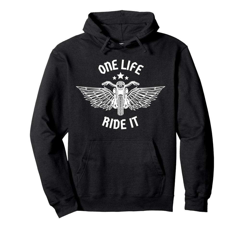 One Life Ride It Motorcycle And Hoodie - Custom Art Print for Adults - T-Shirt, Sweatshirt, Hoodie