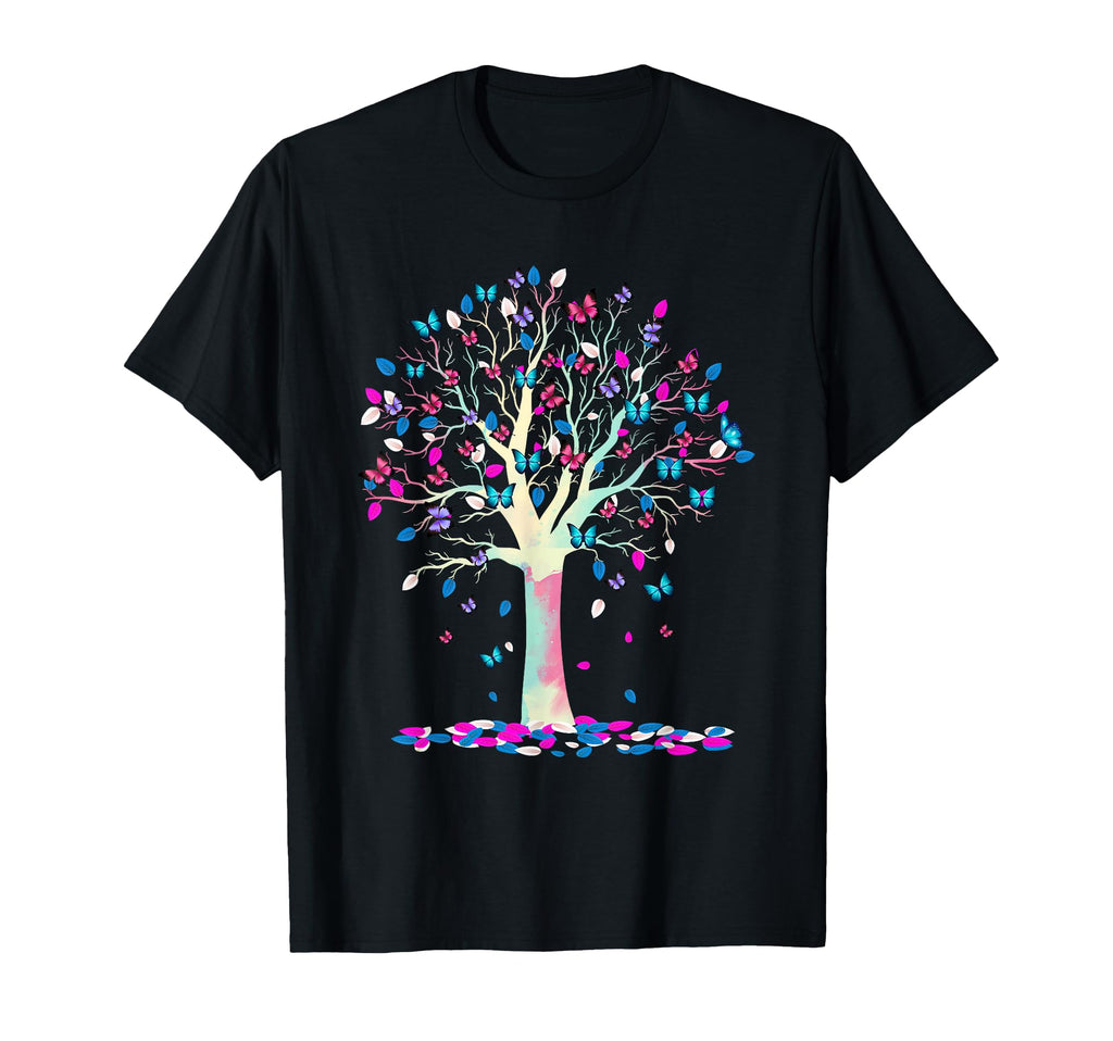 Butterfly Tree Beautiful Peaceful Life T-Shirt - Streetwear Style Unisex - T-Shirt, Sweatshirt, Hoodie