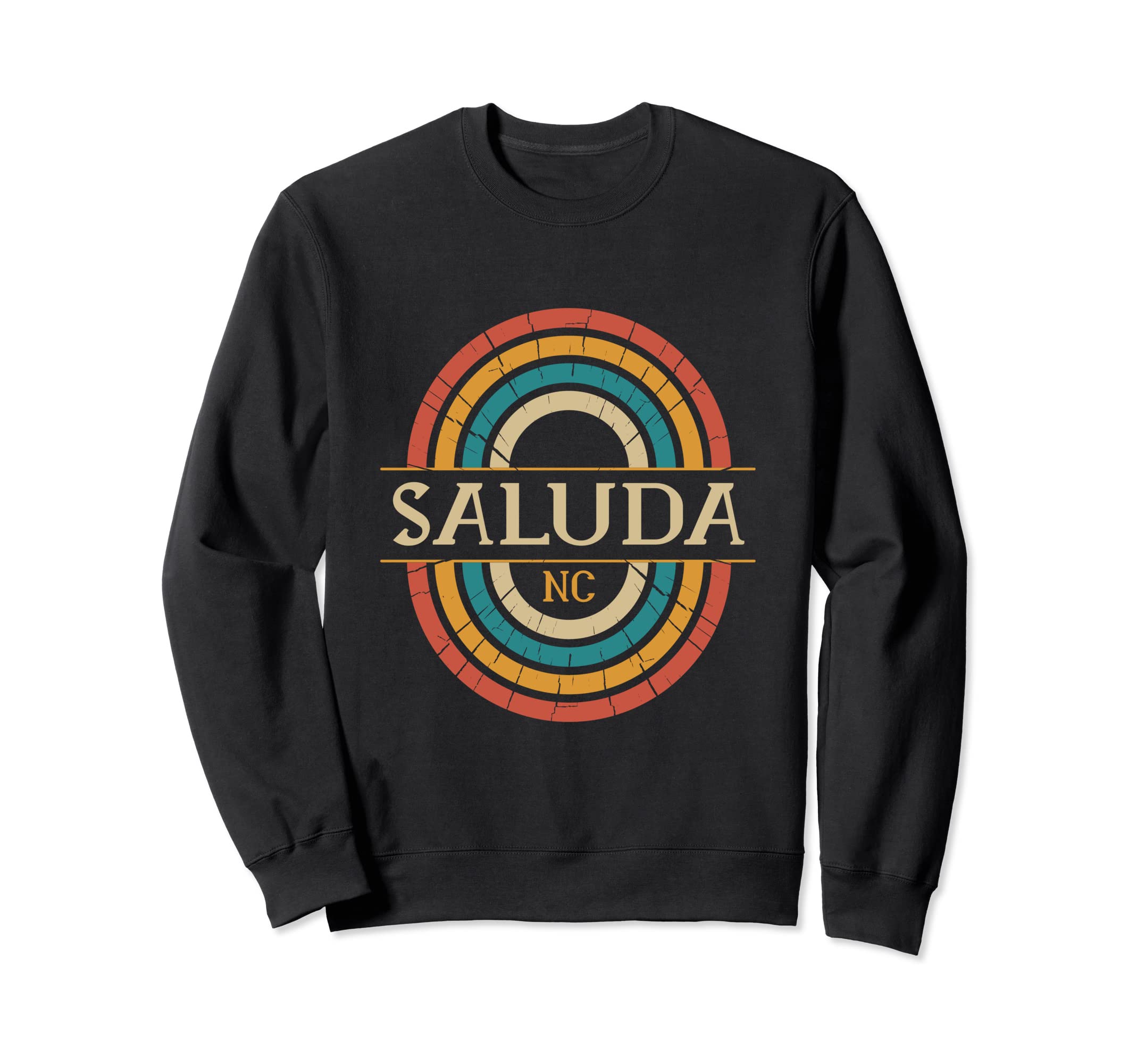 Saluda North Carolina Nc Distressed Sweatshirt - Graphic Print Men Women - T-Shirt, Sweatshirt, Hoodie