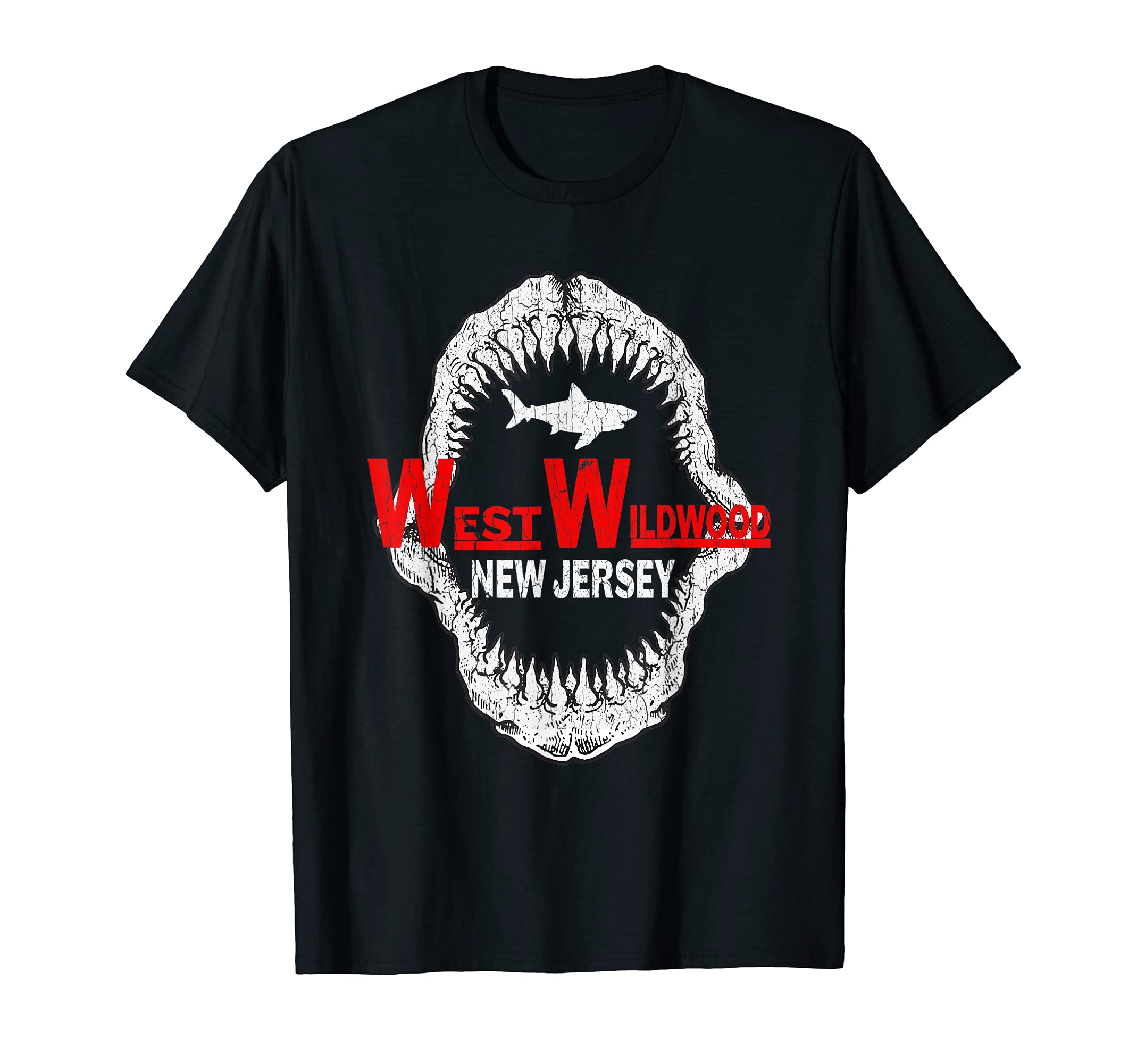 West Wildwood New Jersey Shark Teeth Gift T-Shirt - Streetwear Style Unisex - T-Shirt, Sweatshirt, Hoodie