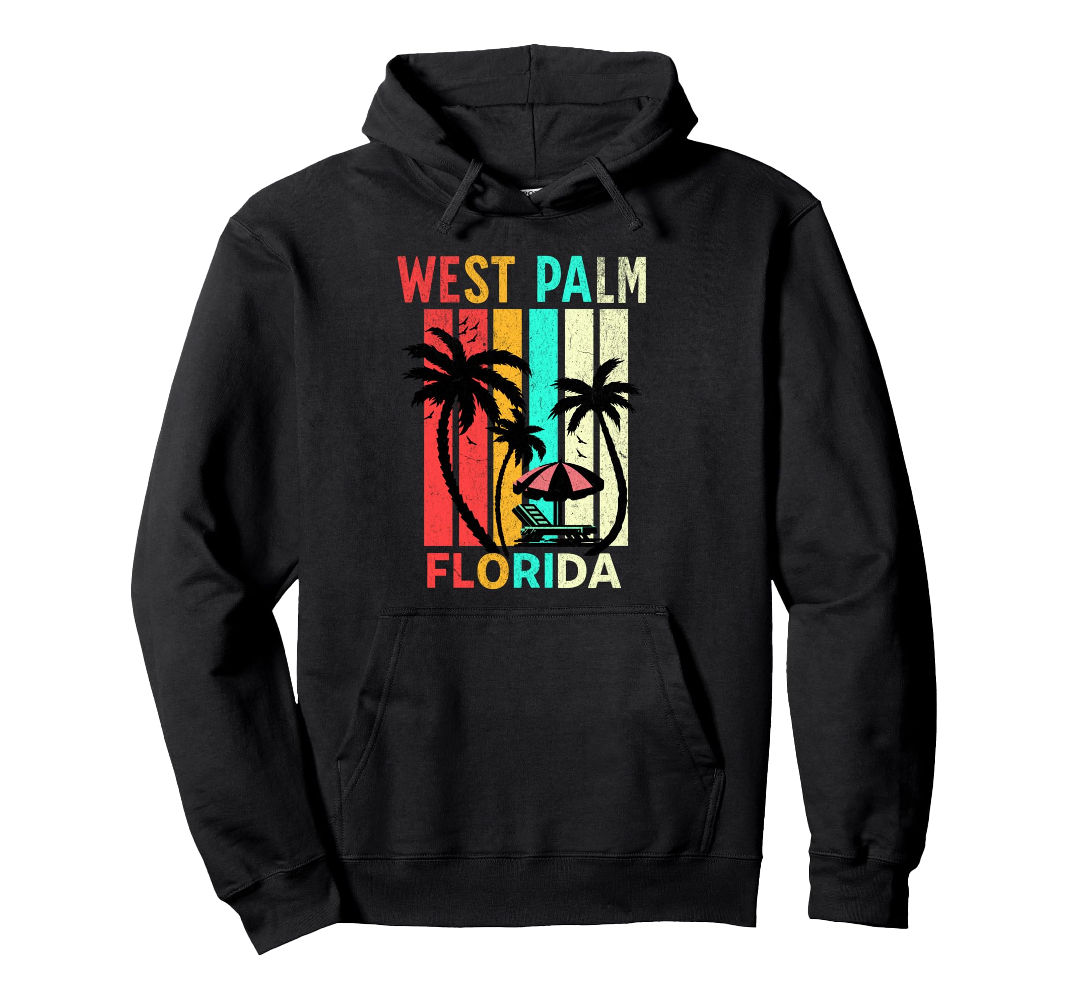 West Palm Beach Florida Sunset Vacation Hoodie - Graphic Print Men Women - T-Shirt, Sweatshirt, Hoodie