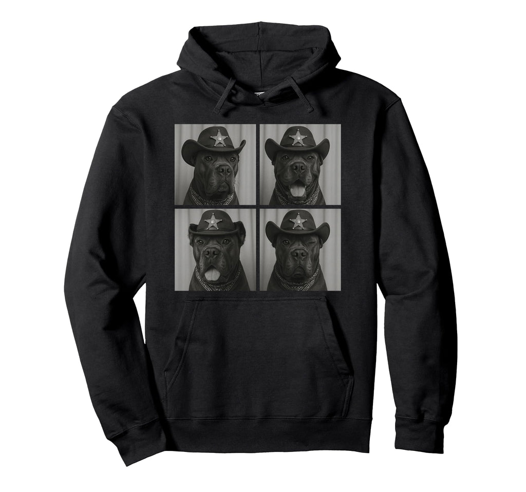 Cane Corso Funny Cowboy Dogs Western Hoodie - Minimalist Print for Adults - T-Shirt, Sweatshirt, Hoodie