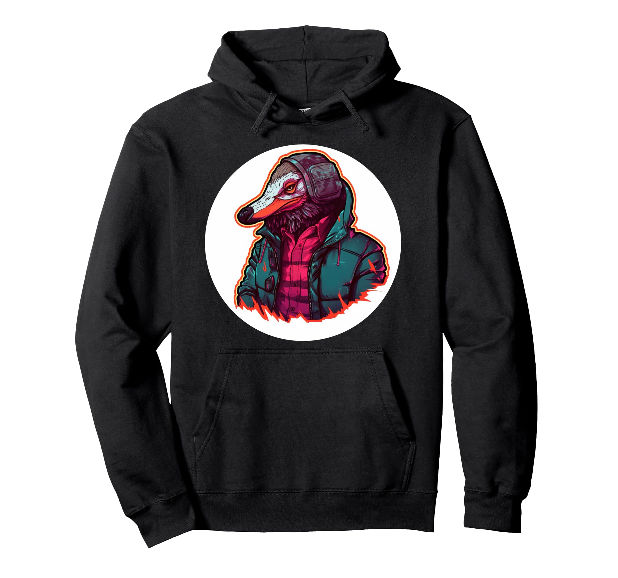 Urban Street Badger Outrun Aesthetic Hoodie - Trendy Graphic Unisex - T-Shirt, Sweatshirt, Hoodie