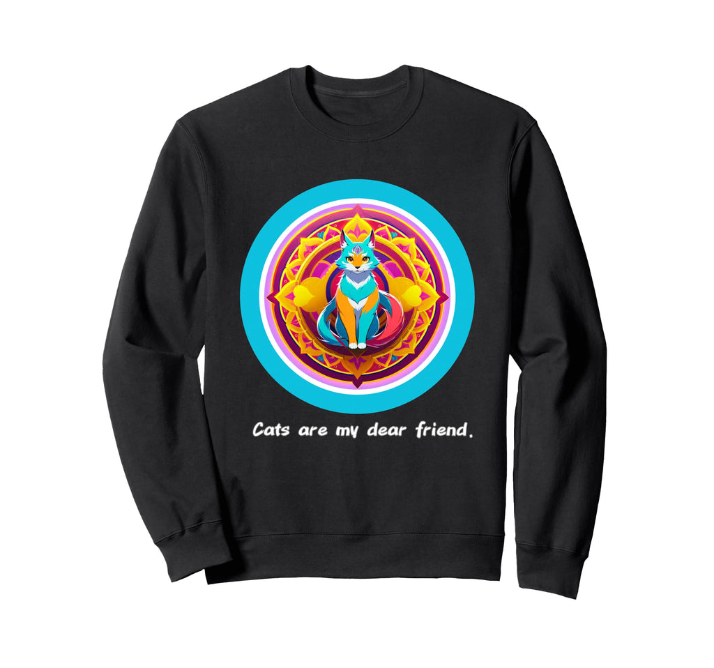 Cats Are My Best Friends Sacred Sweatshirt - Minimalist Print Unisex - T-Shirt, Sweatshirt, Hoodie