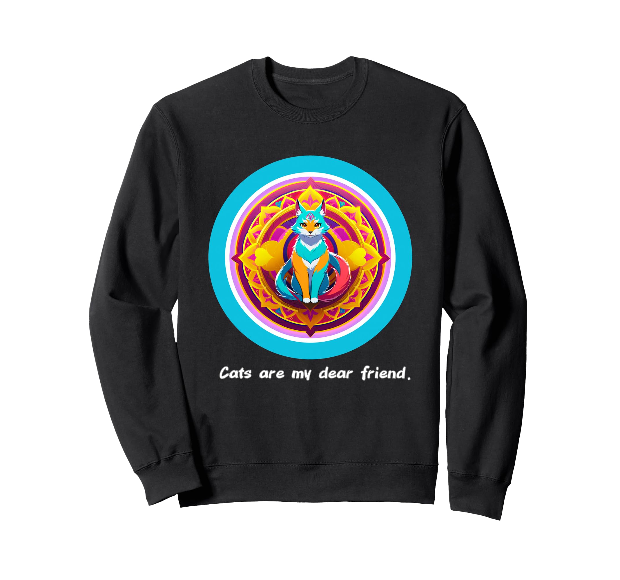 Cats Are My Best Friends Sacred Sweatshirt - Minimalist Print Unisex - T-Shirt, Sweatshirt, Hoodie