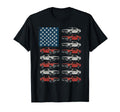American Flag Muscle Cars T-Shirt - Casual Everyday Wear for Adults - T-Shirt, Sweatshirt, Hoodie