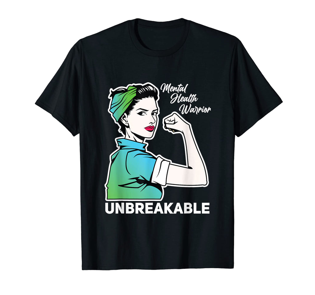 Green Ribbon Warrior Supporters Mental T-Shirt - Fun Novelty Design Unisex - T-Shirt, Sweatshirt, Hoodie