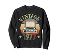 1977 Born 1977 Sunset Vinyl Record Sweatshirt - Unique Graphic Unisex - T-Shirt, Sweatshirt, Hoodie