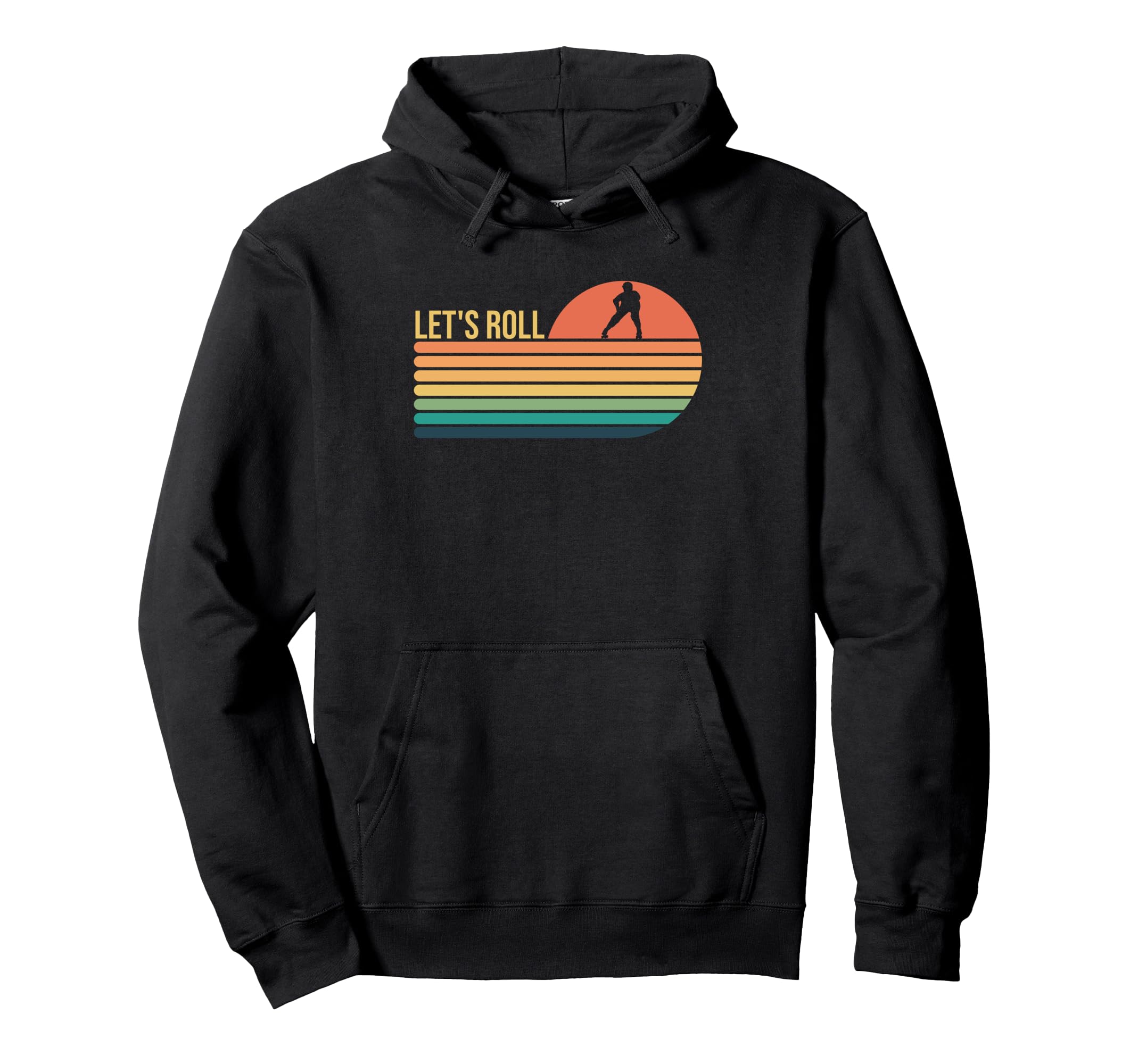 Roller Skating Skate Skater Lets Roll 70S Hoodie - Custom Art Print Unisex - T-Shirt, Sweatshirt, Hoodie