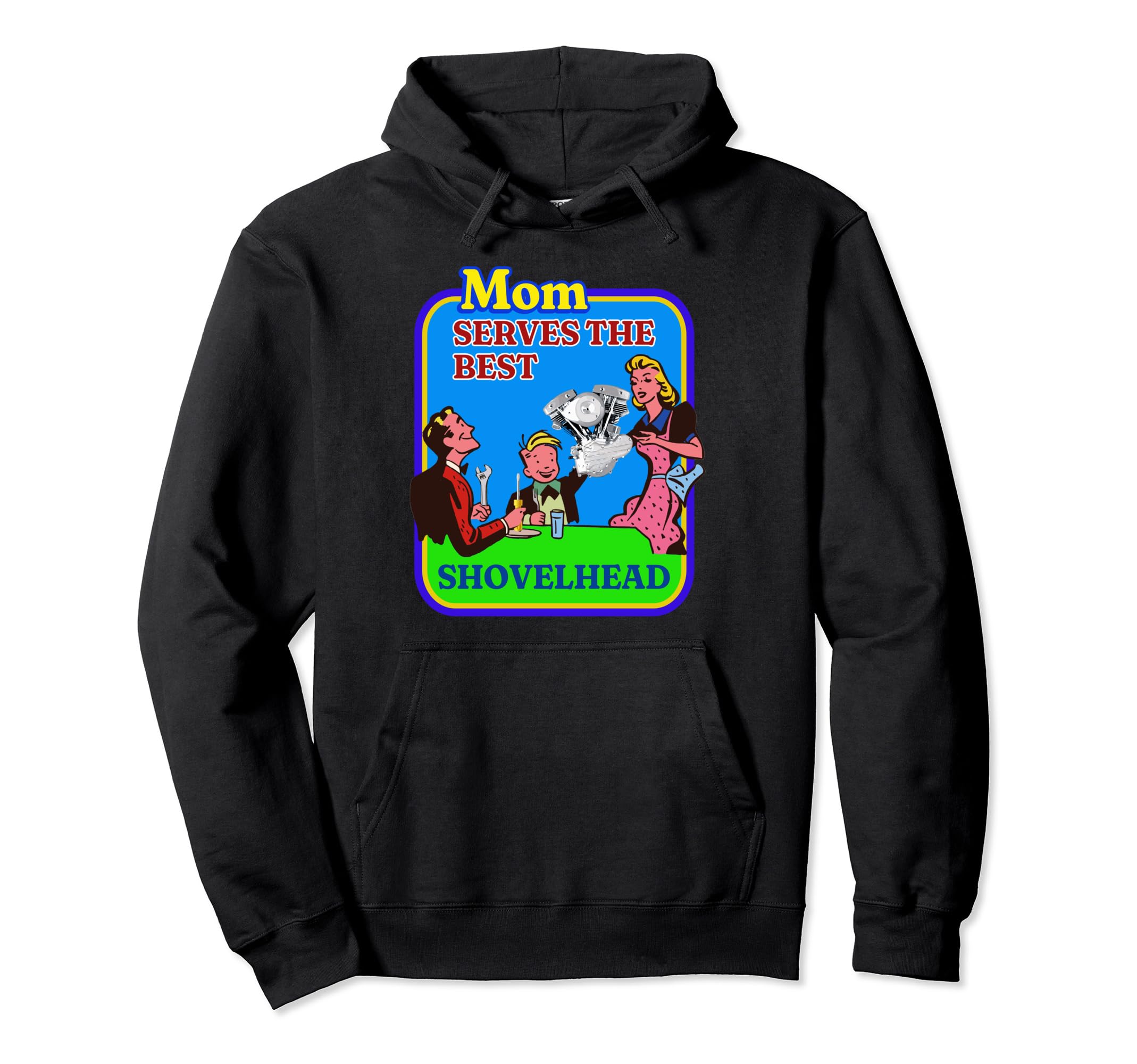 Mom Serves Best Hd Shovelhead Hoodie - Unique Graphic for Adults - T-Shirt, Sweatshirt, Hoodie