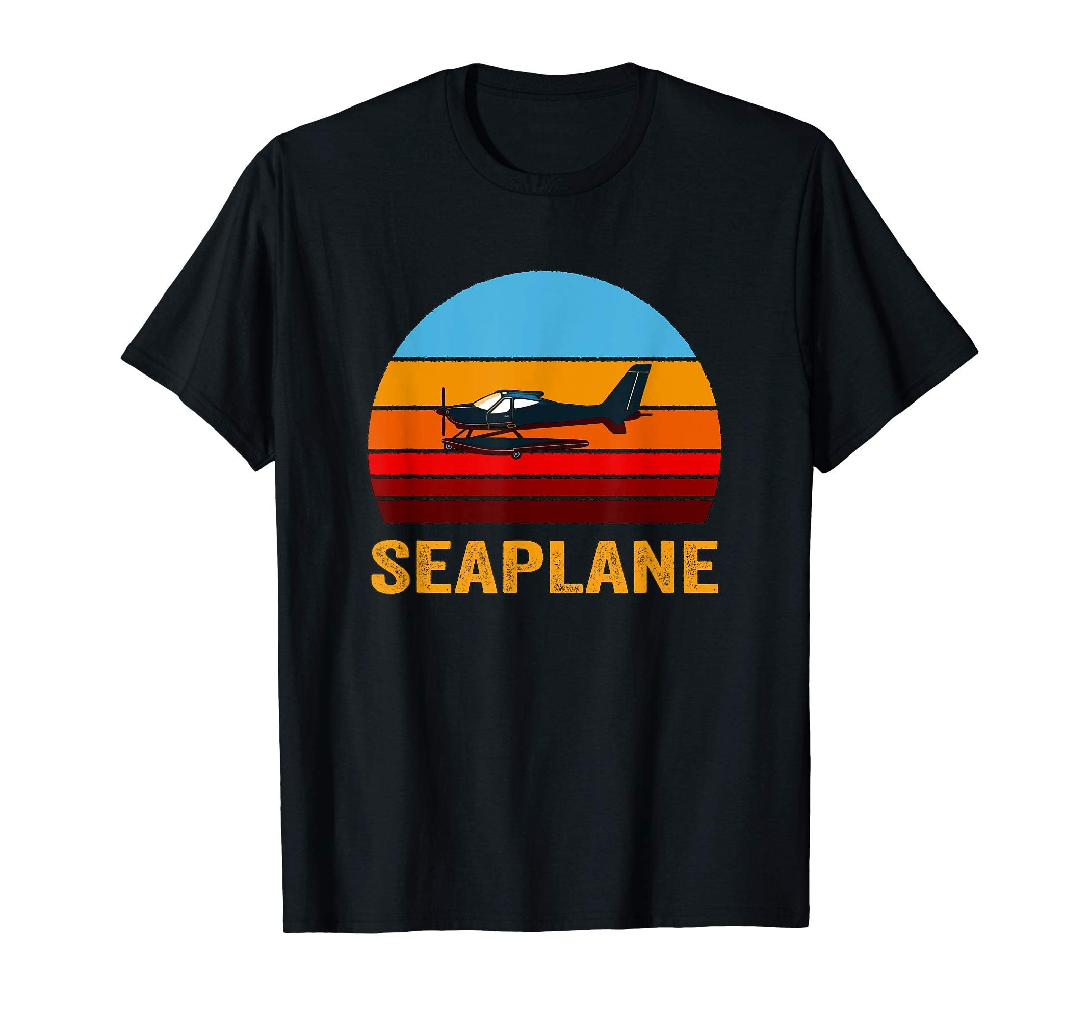 Sunset Seaplane T-Shirt - Trendy Graphic Unisex - T-Shirt, Sweatshirt, Hoodie