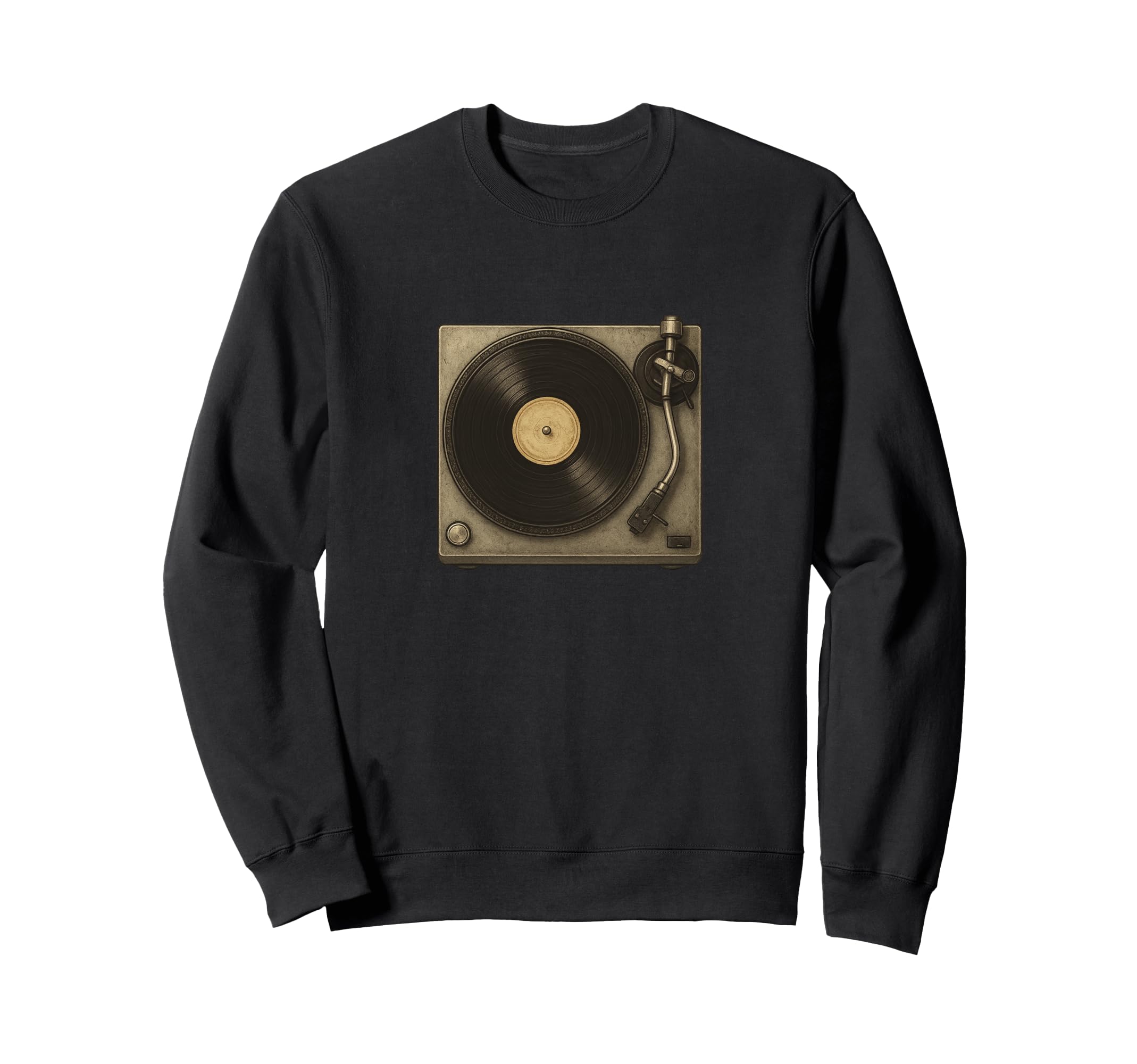 Vinyl Record Player Sweatshirt - Fun Novelty Design Unisex - T-Shirt, Sweatshirt, Hoodie