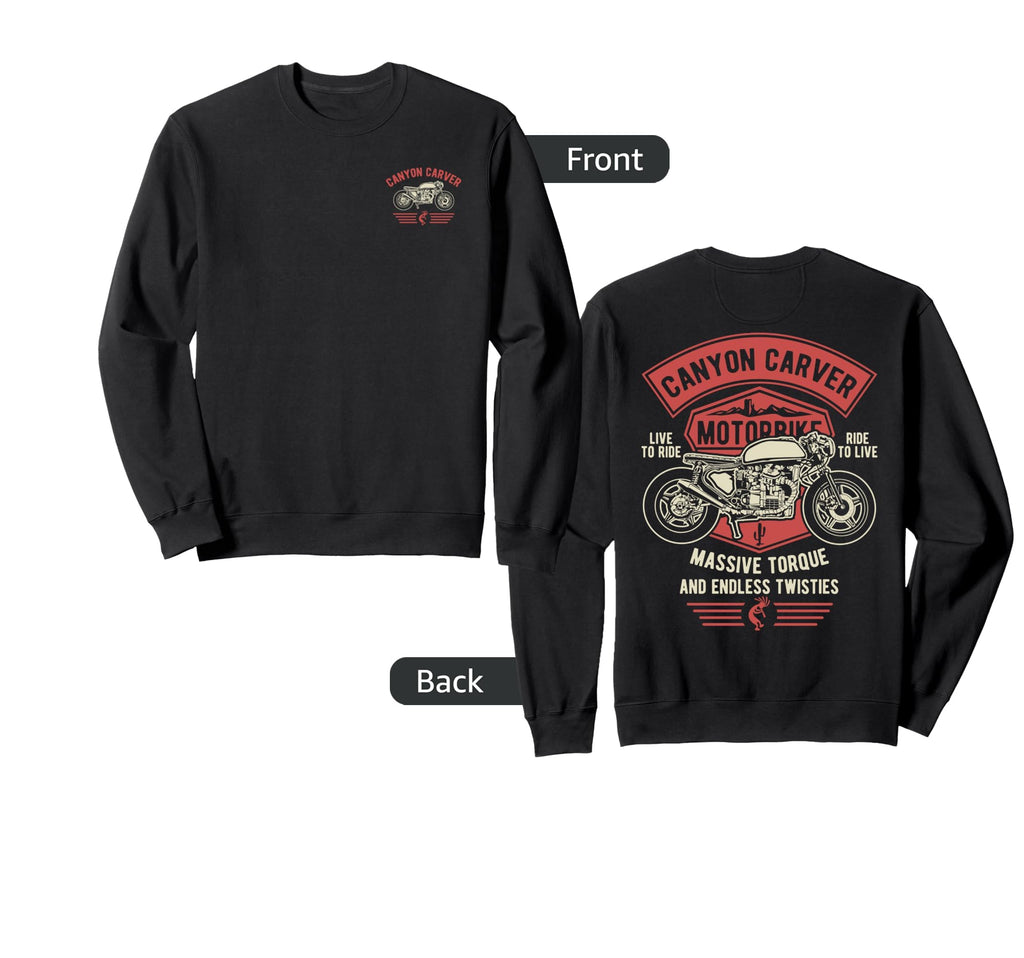 Canyon Carver Motorcycle Sweatshirt - Streetwear Style Men Women - T-Shirt, Sweatshirt, Hoodie