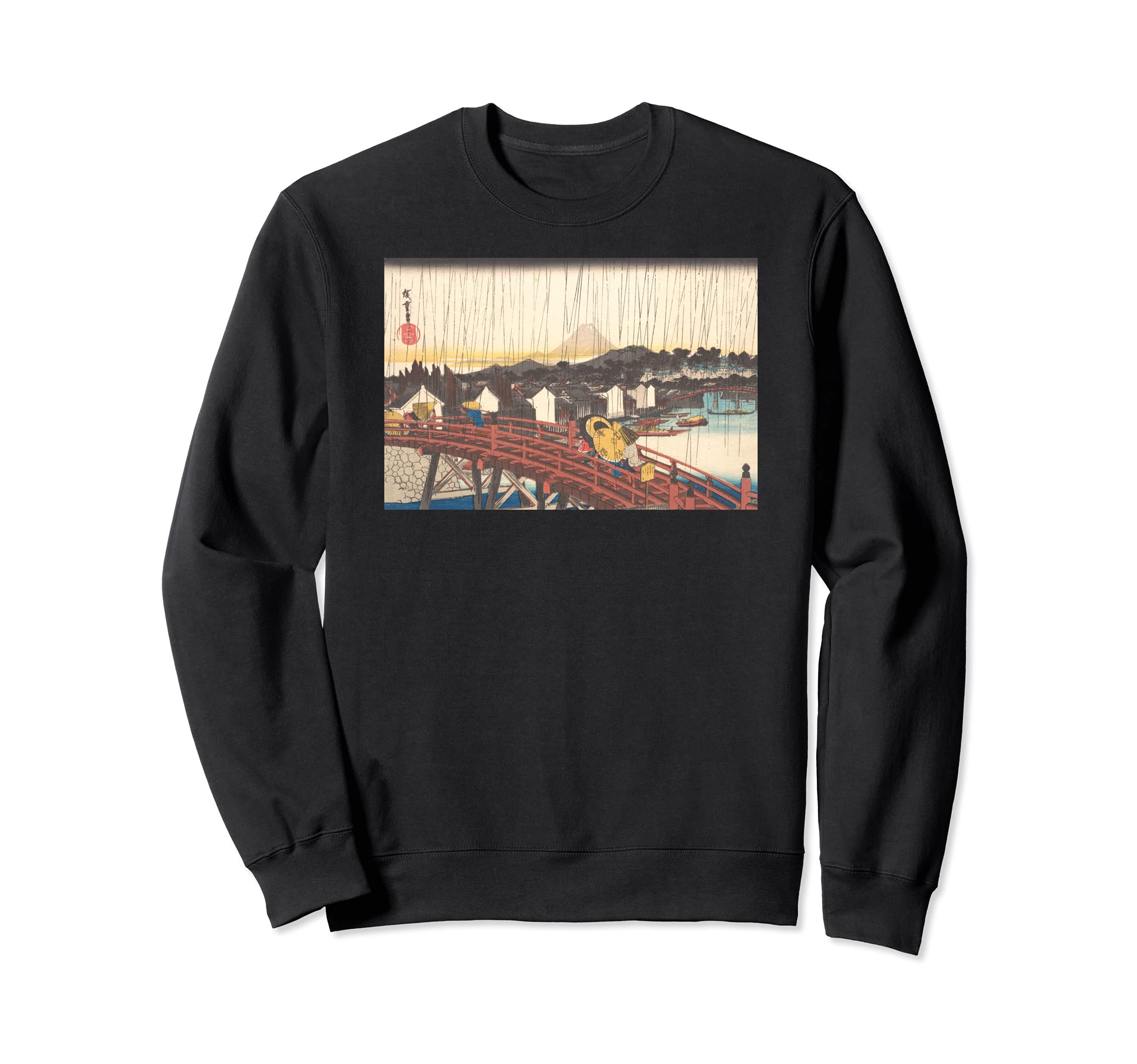 Famous Japanese Art Sunshower Sweatshirt - Unique Graphic Unisex - T-Shirt, Sweatshirt, Hoodie