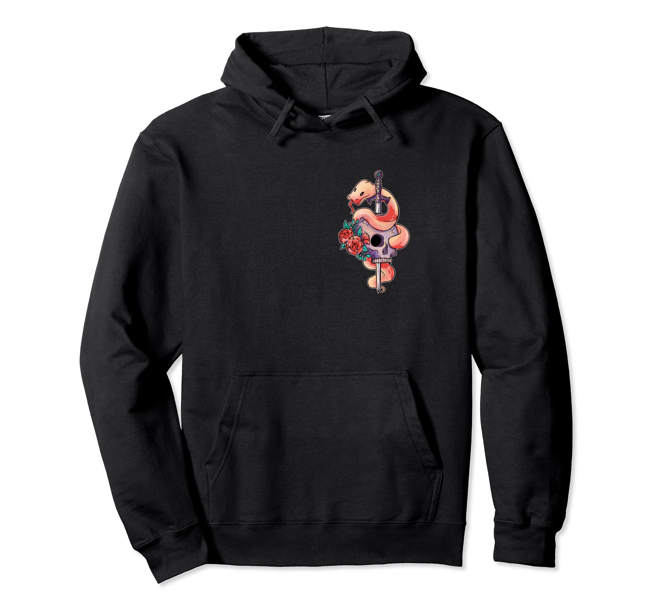 Kawaii Pastel Goth Creepy Skull Hoodie - Casual Everyday Wear for Adults - T-Shirt, Sweatshirt, Hoodie