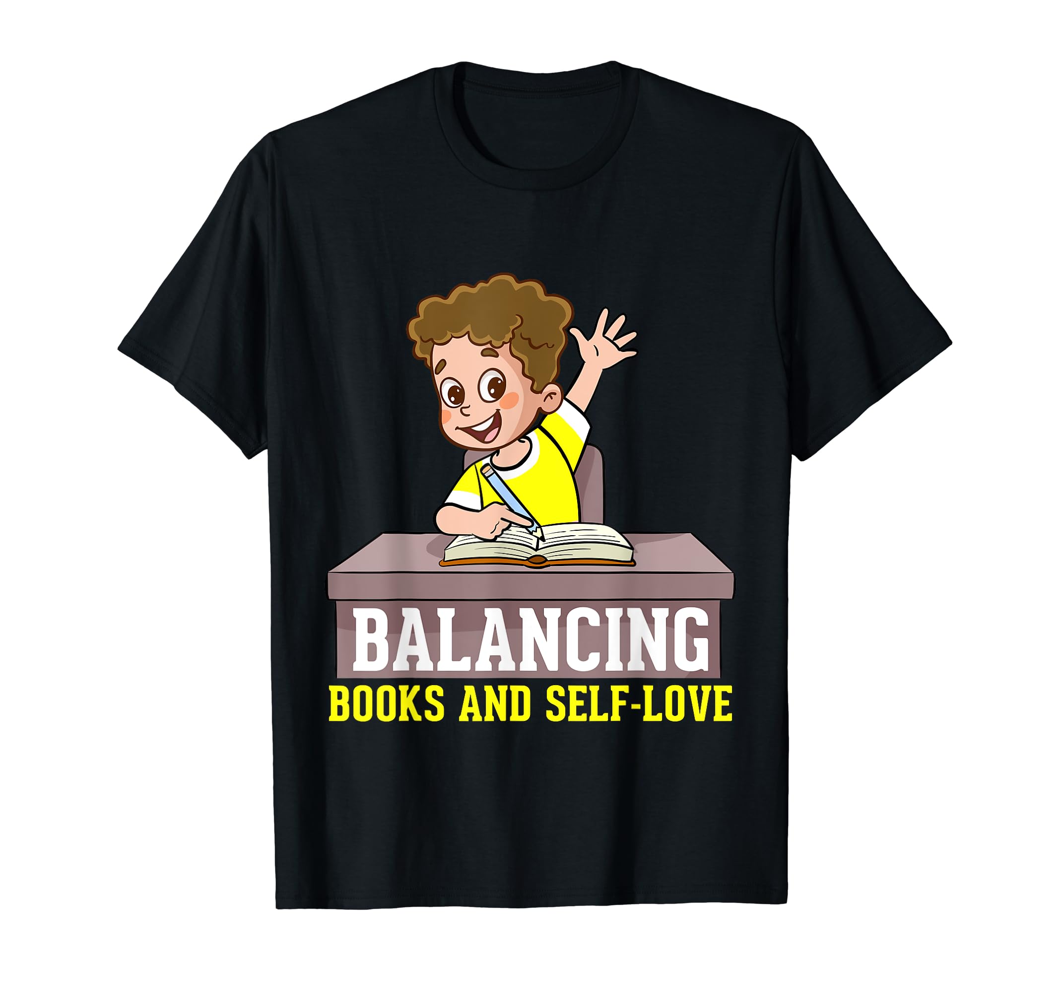 Balancing Books And Self Love Mental T-Shirt - Aesthetic Graphic Men Women - T-Shirt, Sweatshirt, Hoodie