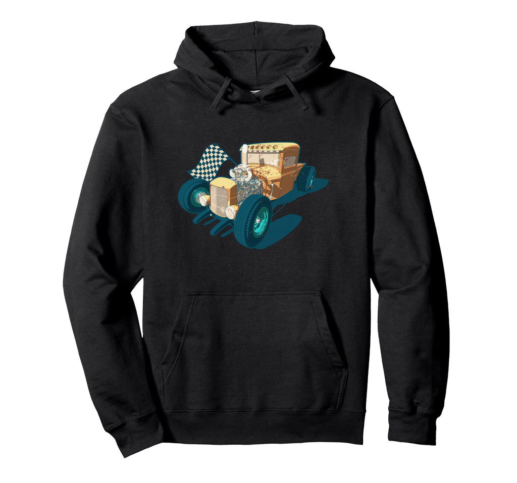 Racing Hot Rod Car Hoodie - Streetwear Style Men Women - T-Shirt, Sweatshirt, Hoodie