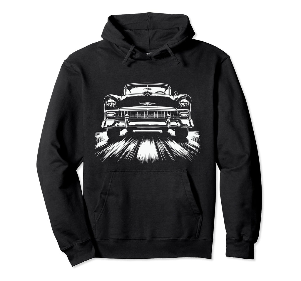 1955 Car Silhouette Car Art Hoodie - Novelty Apparel Men Women - T-Shirt, Sweatshirt, Hoodie
