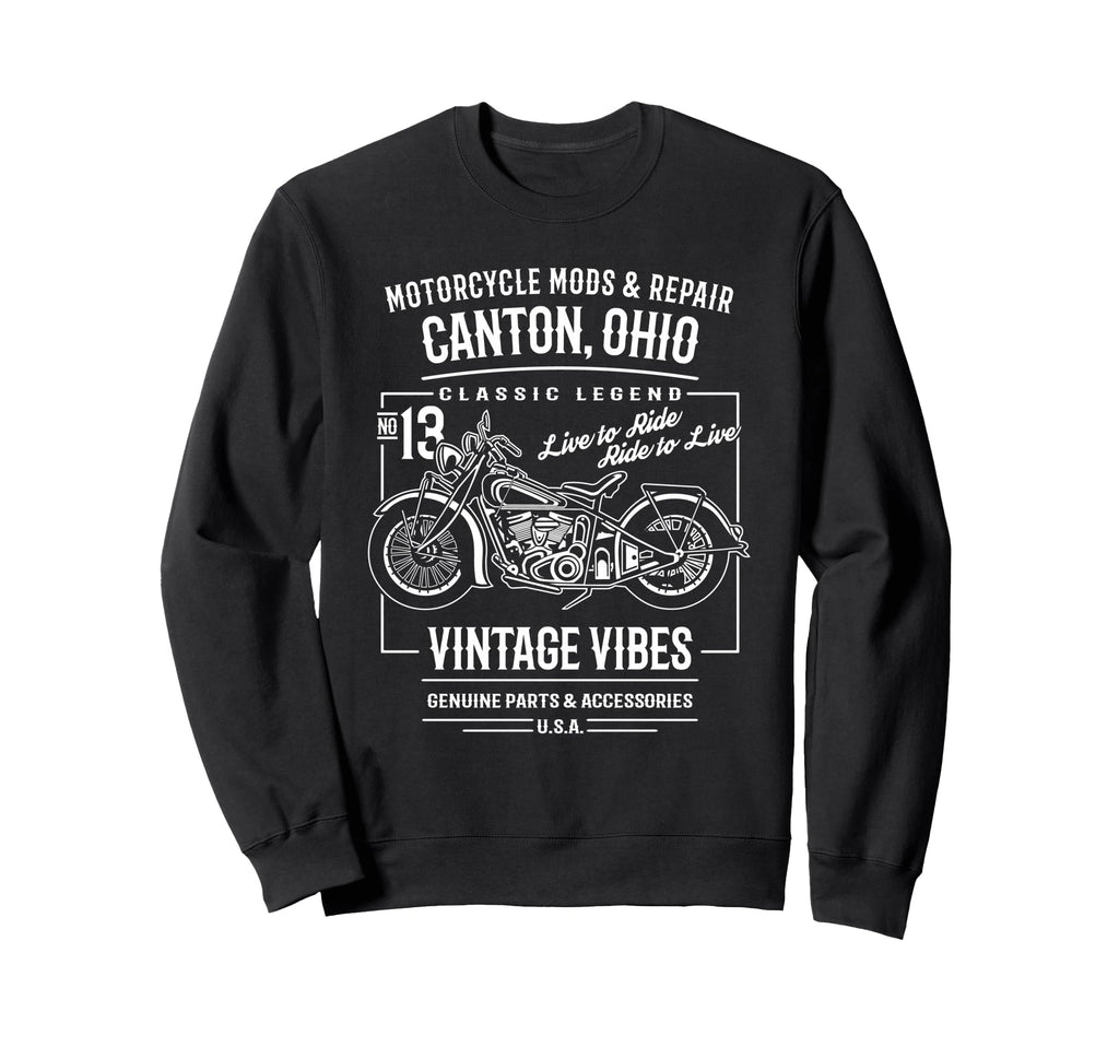 Canton Oh Usa Motorcycle Adventure Sweatshirt - Novelty Apparel Unisex - T-Shirt, Sweatshirt, Hoodie