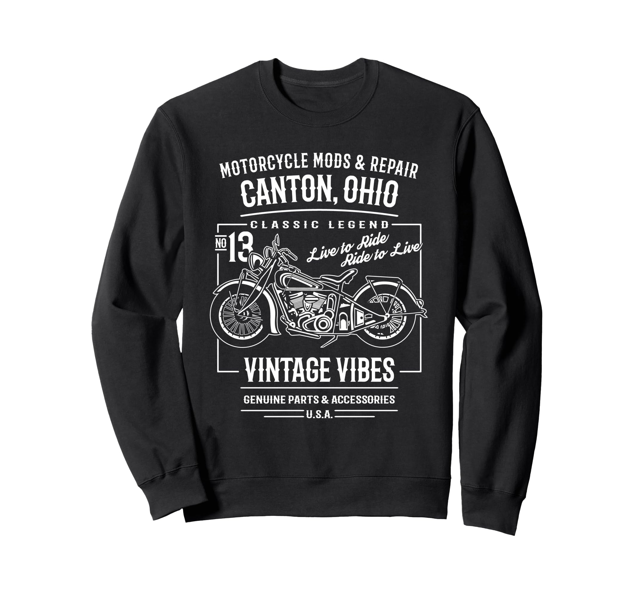 Canton Oh Usa Motorcycle Adventure Sweatshirt - Novelty Apparel Unisex - T-Shirt, Sweatshirt, Hoodie