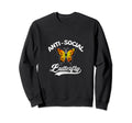 Anti Social Butterfly Shy Introvert Sweatshirt - Novelty Apparel for Adults - T-Shirt, Sweatshirt, Hoodie