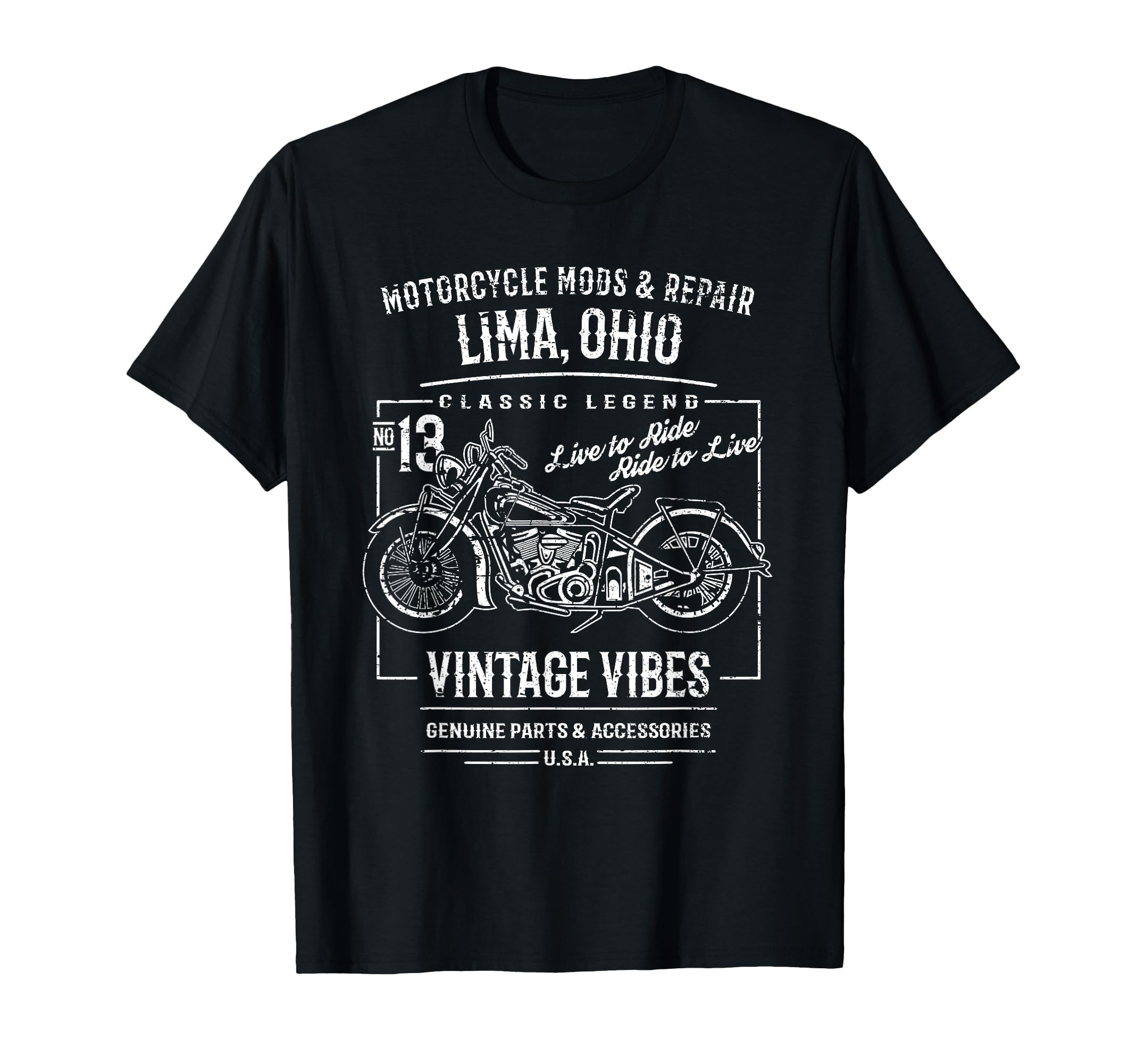 Lima Oh Usa Motorcycle Adventure T-Shirt - Casual Everyday Wear Men Women - T-Shirt, Sweatshirt, Hoodie