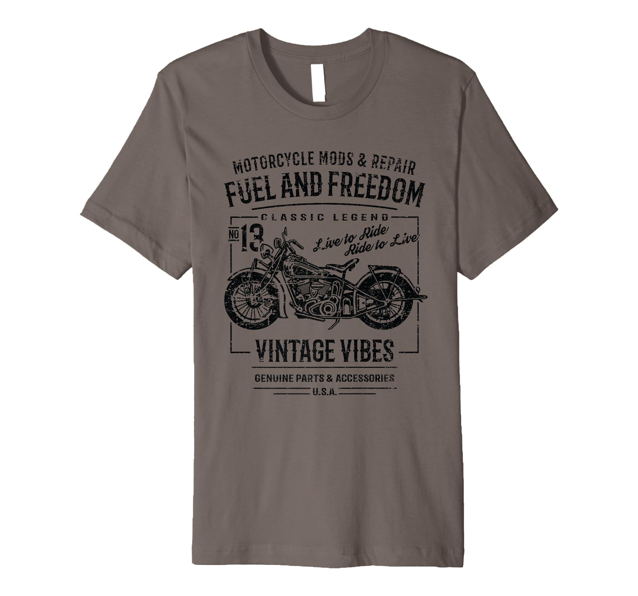 Motorcycle Distressed T-Shirt - Fun Novelty Design Unisex - T-Shirt, Sweatshirt, Hoodie