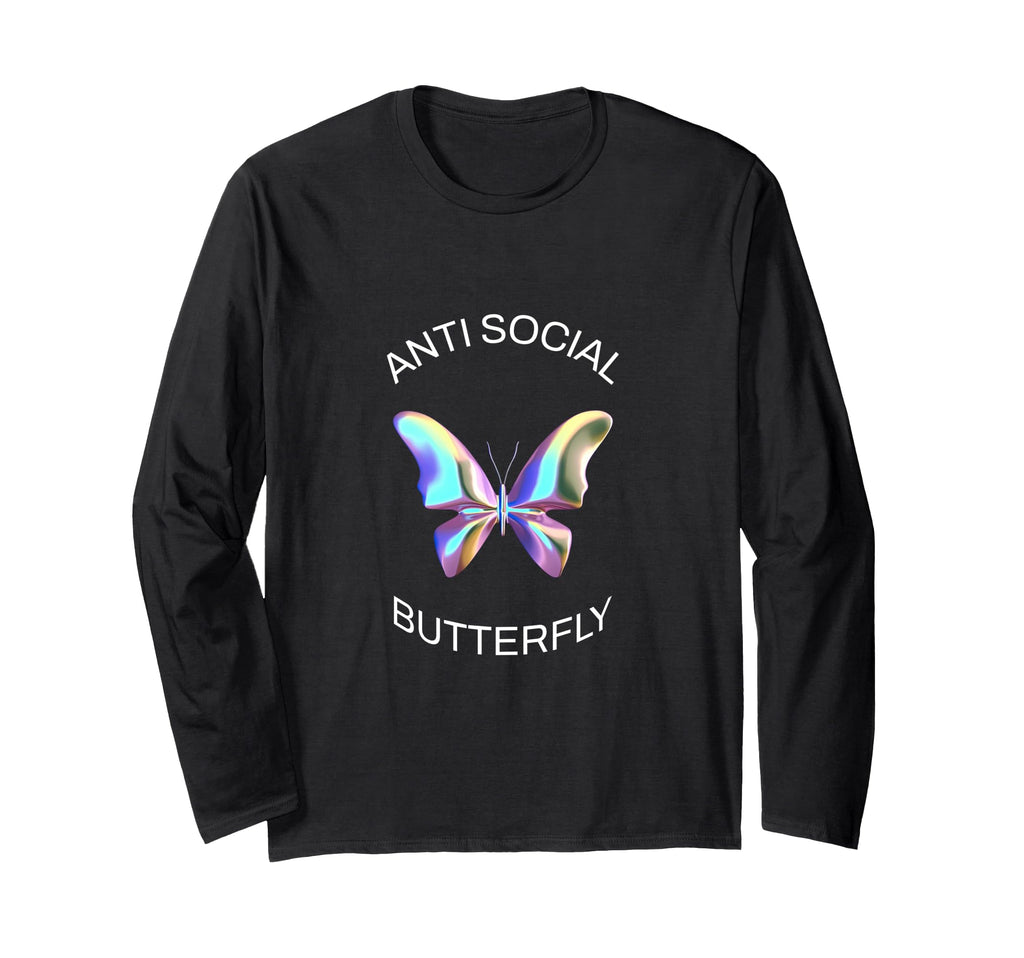 Anti Social Butterfly Introverts T-Shirt - Minimalist Print Unisex - T-Shirt, Sweatshirt, Hoodie