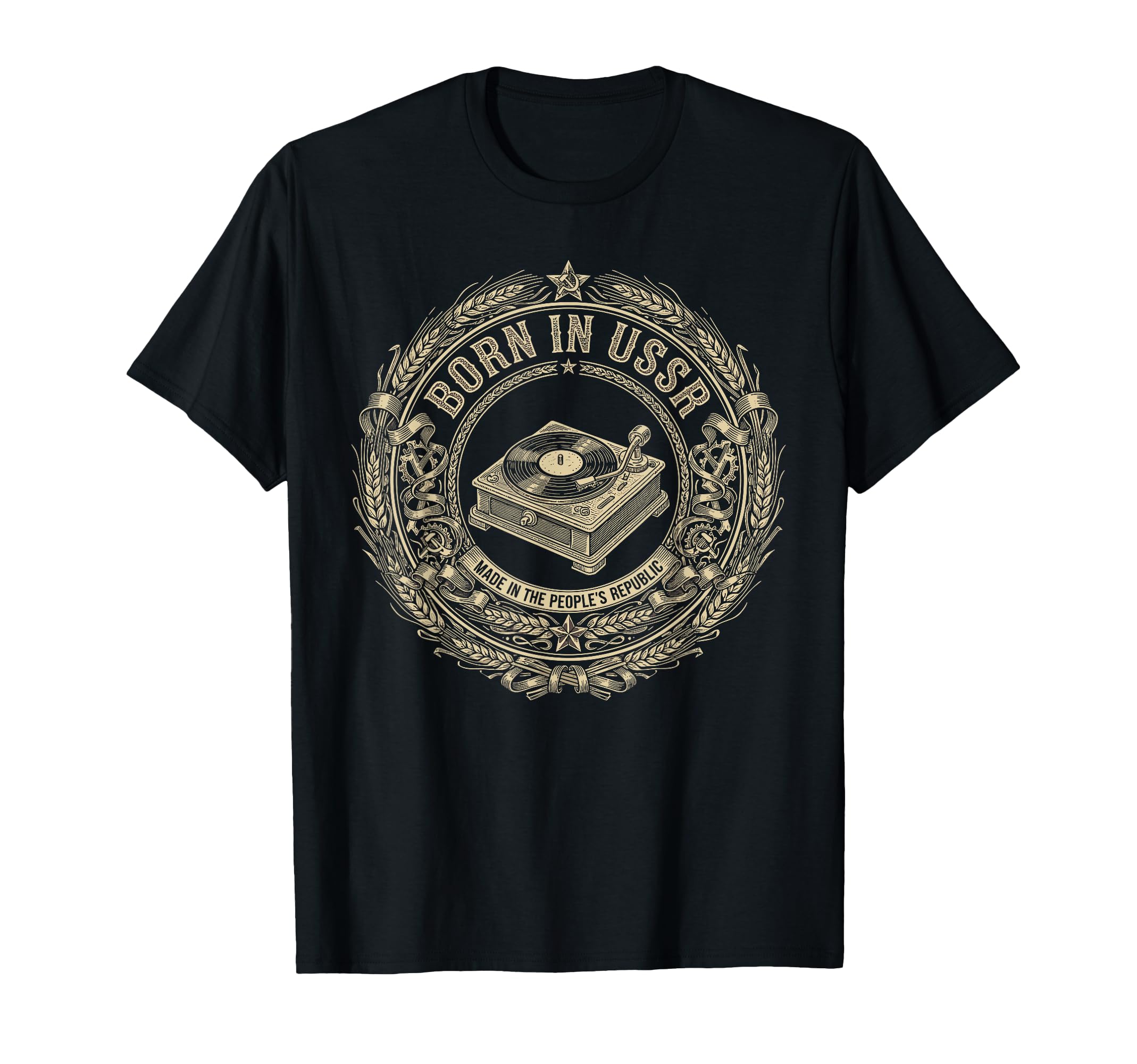 Ussr Native Vinyl Player Soviet History T-Shirt - Trendy Graphic for Adults - T-Shirt, Sweatshirt, Hoodie