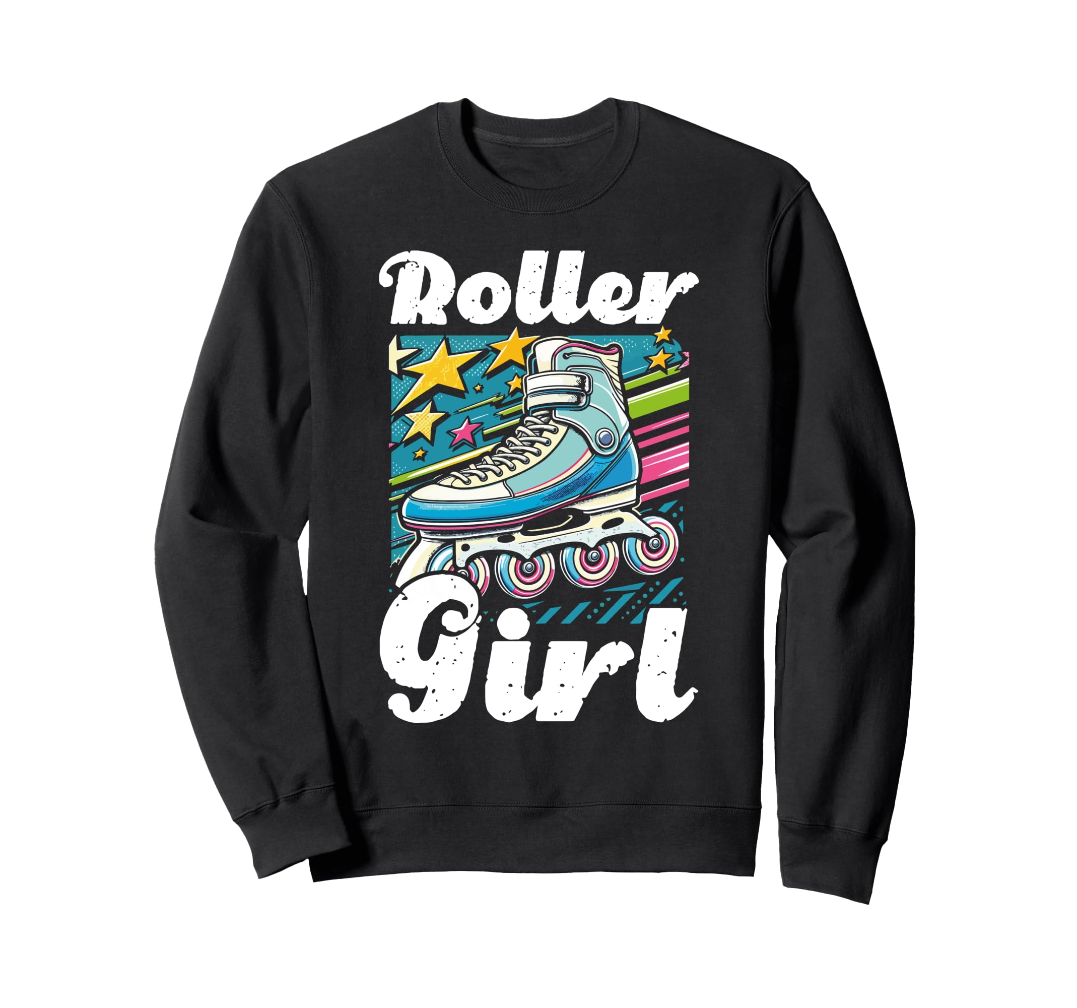 Roller 70S Skating Skater Skate Sweatshirt - Trendy Graphic Unisex - T-Shirt, Sweatshirt, Hoodie