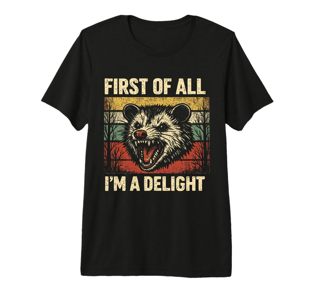 First All Im Delight Angry 90S Opossum T-Shirt - Custom Art Print Unisex - T-Shirt, Sweatshirt, Hoodie
