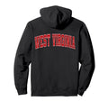 West Virginia Red Text Hoodie - Novelty Apparel Men Women - T-Shirt, Sweatshirt, Hoodie