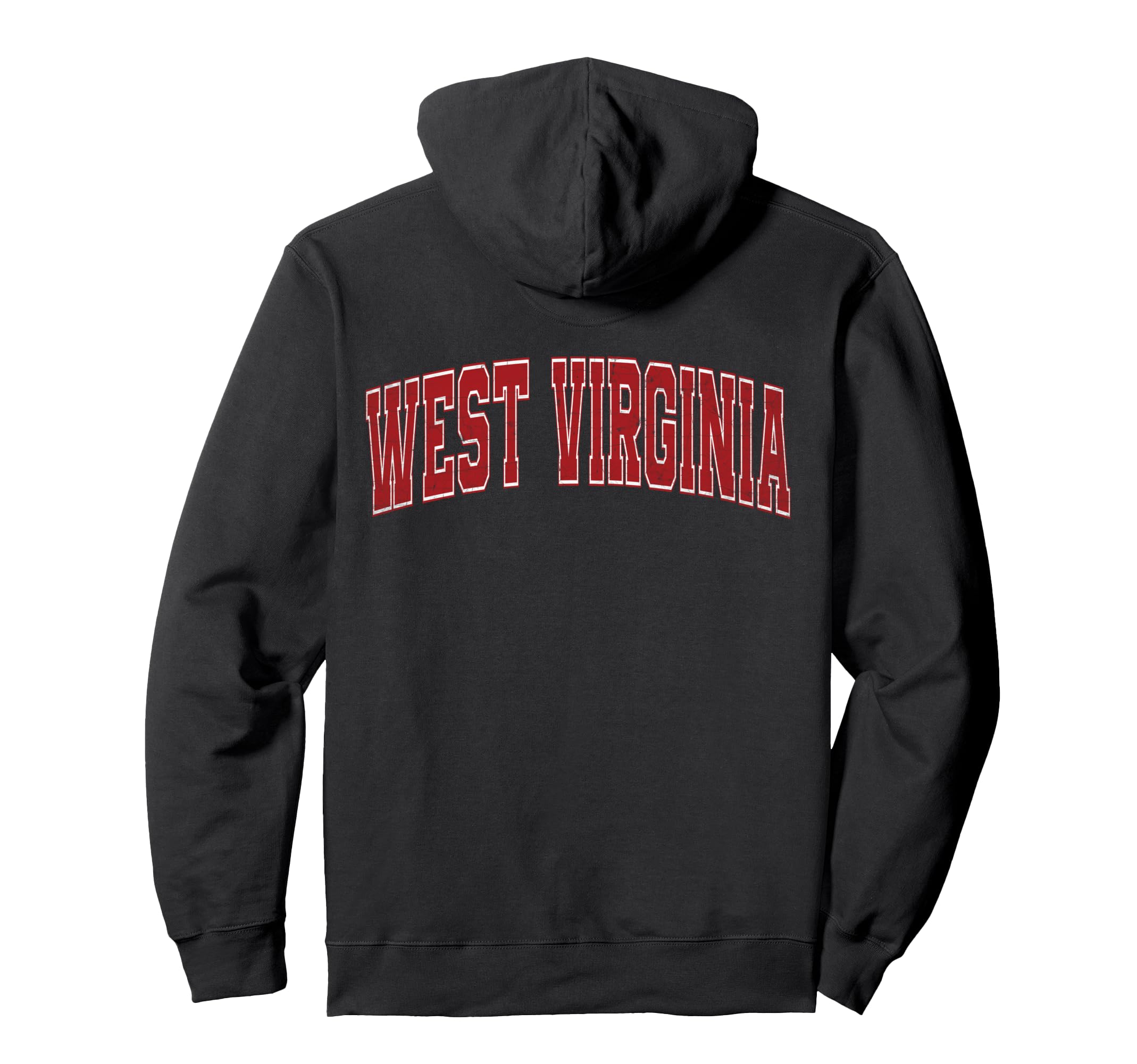 West Virginia Red Text Hoodie - Novelty Apparel Men Women - T-Shirt, Sweatshirt, Hoodie