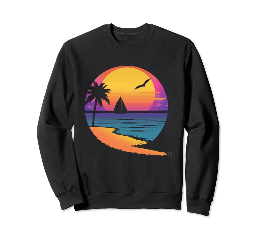 Womens Sunset Sun Casual Sweatshirt - Unique Graphic for Adults - T-Shirt, Sweatshirt, Hoodie