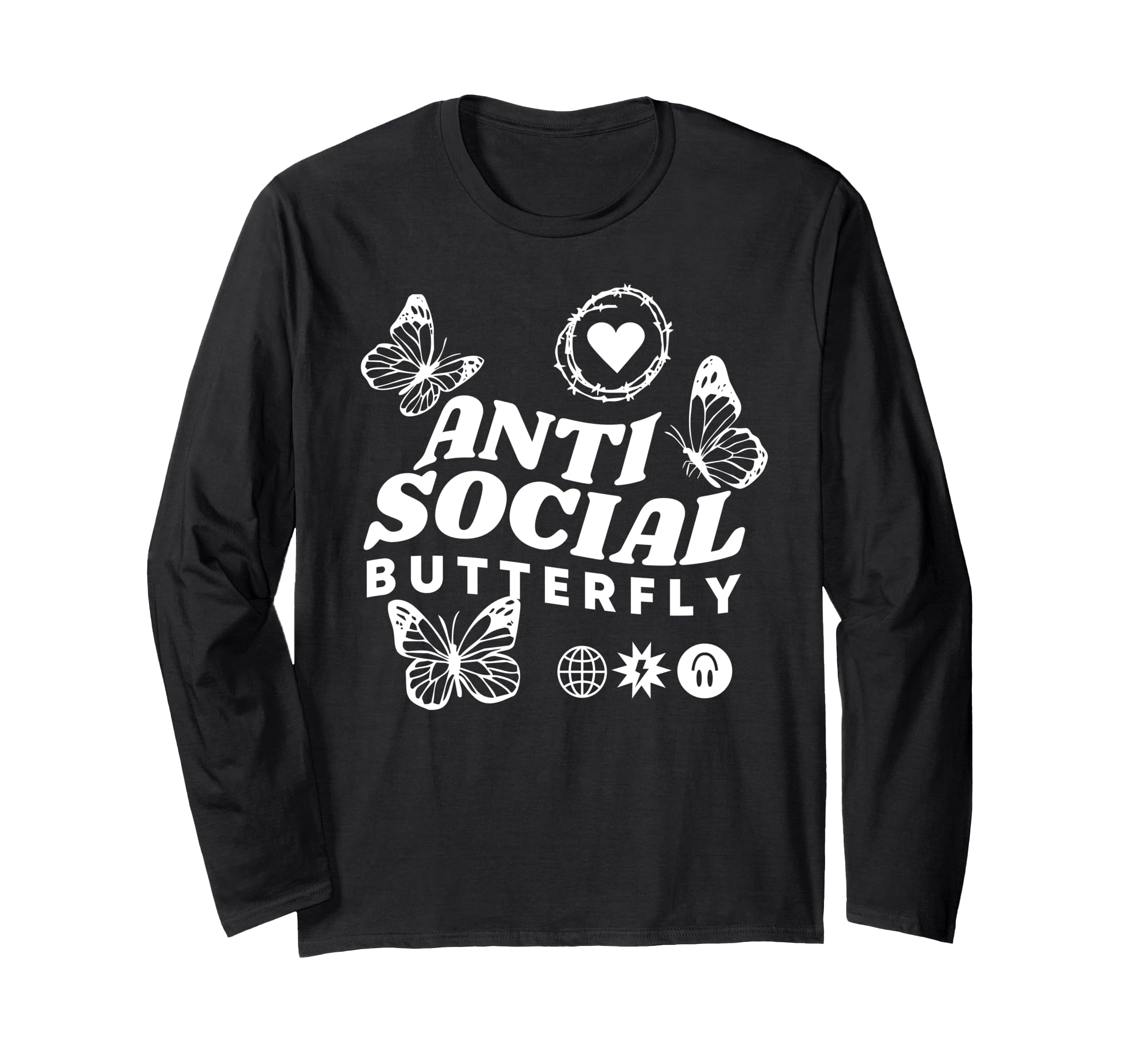 Anti Social Butterfly Introvert Trendy T-Shirt - Trendy Graphic Men Women - T-Shirt, Sweatshirt, Hoodie
