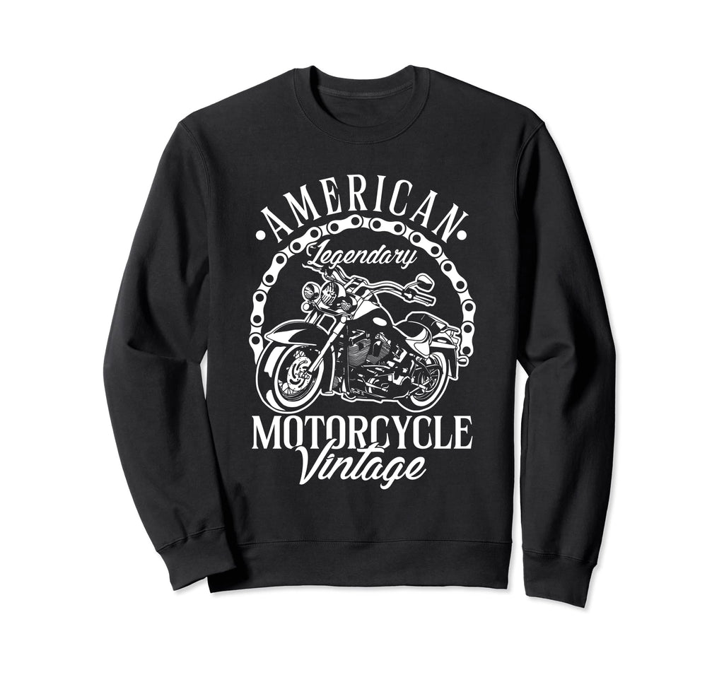 American Legendary Motorcycle Biker Sweatshirt - Minimalist Print Unisex - T-Shirt, Sweatshirt, Hoodie