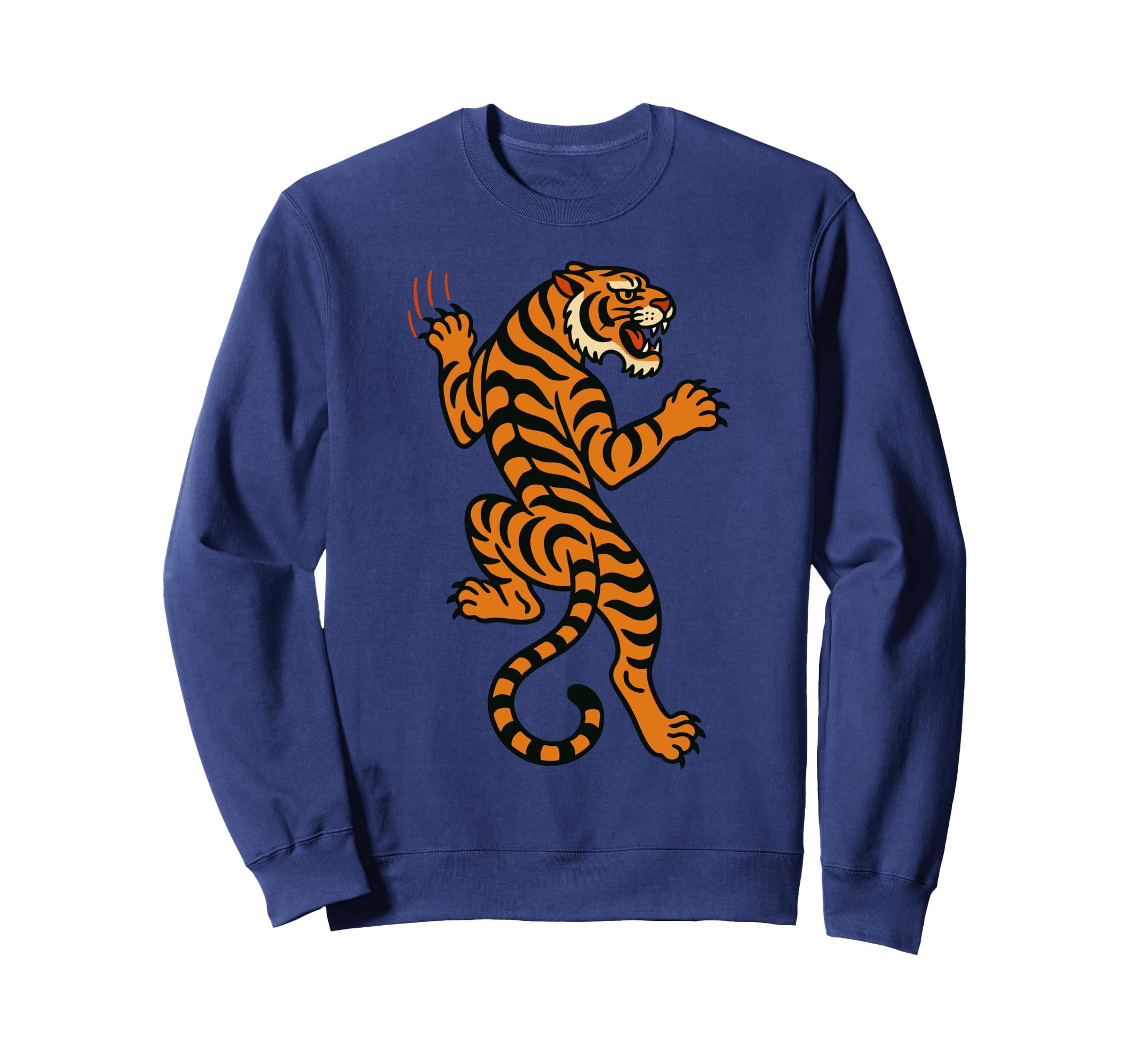 Tiger Ascending Crawling Old Sweatshirt - Streetwear Style for Adults - T-Shirt, Sweatshirt, Hoodie